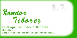 nandor tiborcz business card